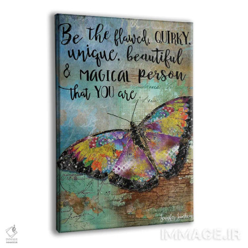 تابلو دکوراتیو پروانه ناقص باش اثر جنیفر لمباین - نمای پرسپکتیو محصول