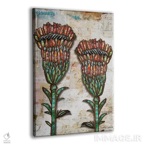 تابلو دکوراتیو شکوفه های شاد اثر جنیفر لمباین - نمای پرسپکتیو محصول