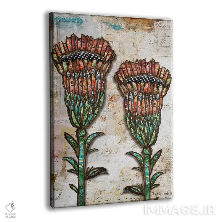 تابلو دکوراتیو شکوفه های شاد اثر جنیفر لمباین - نمای پرسپکتیو محصول