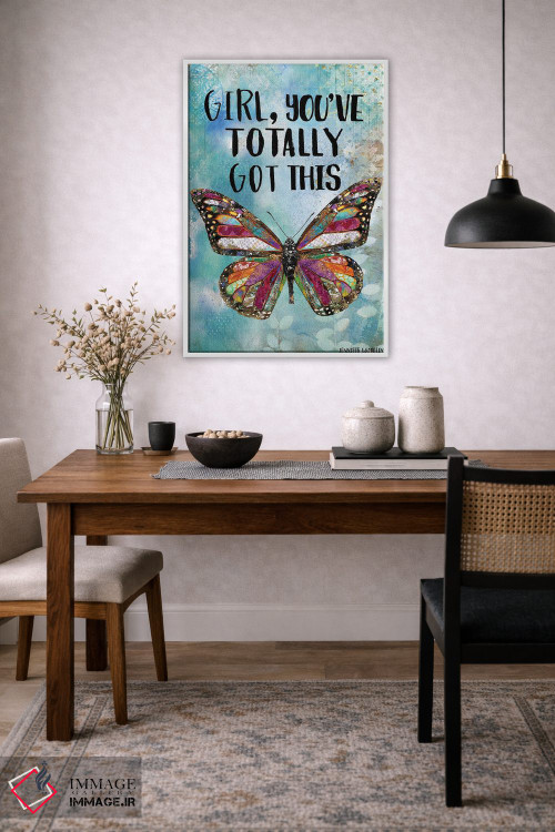 تابلو دکوراتیو You've Totally Got This,دختر، تو کاملا از پسش برمی آیی اثر جنیفر لمباین - D2W