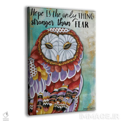 تابلو دکوراتیو جغد امید اثر جنیفر لمباین - نمای پرسپکتیو محصول