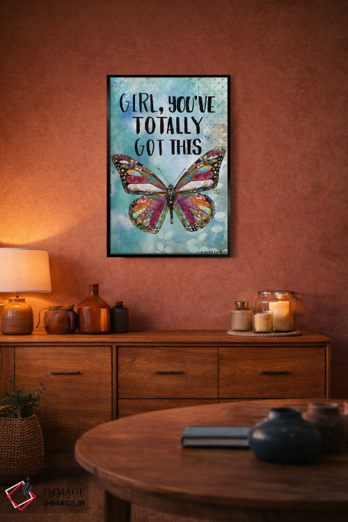 تابلو دکوراتیو You've Totally Got This,دختر، تو کاملا از پسش برمی آیی اثر جنیفر لمباین - D5B