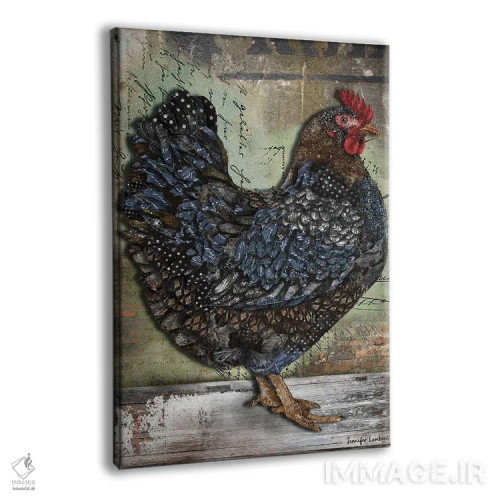 تابلو دکوراتیو مرغ صنعتی اثر جنیفر لمباین - نمای پرسپکتیو محصول