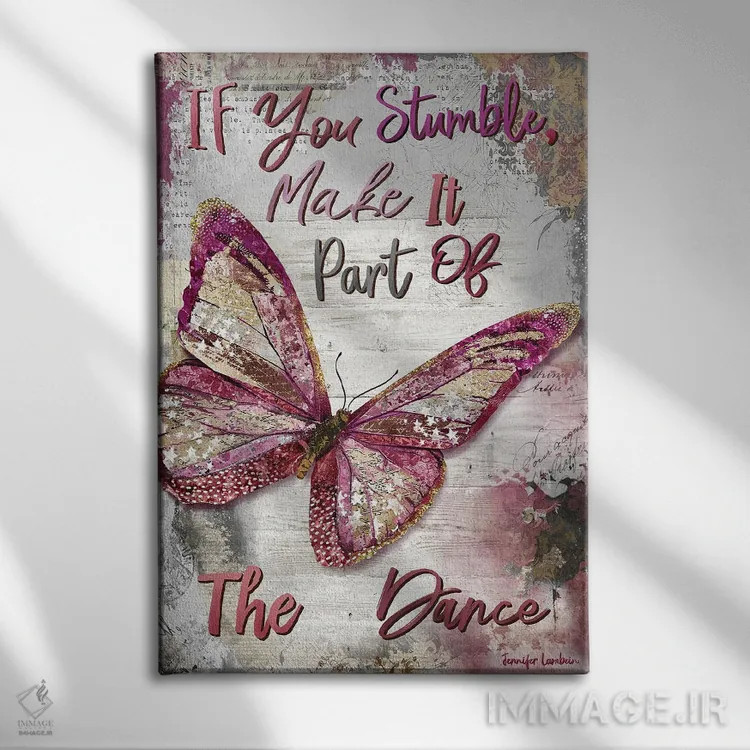 تابلو دکوراتیو اگر لغزیدی اثر جنیفر لمباین - نمای روبهرو روی دیوار