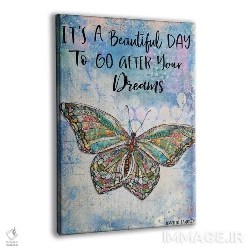 تابلو دکوراتیو امروز یک روز زیباست اثر جنیفر لمباین - نمای پرسپکتیو محصول