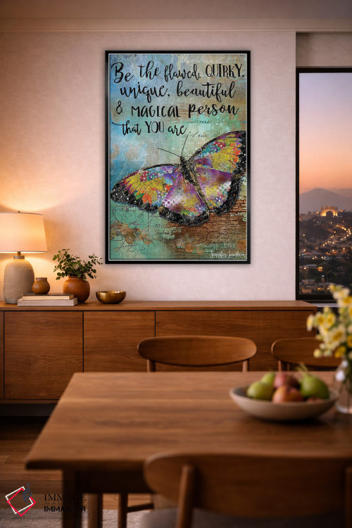 تابلو دکوراتیو پروانه ناقص باش اثر جنیفر لمباین - D3B