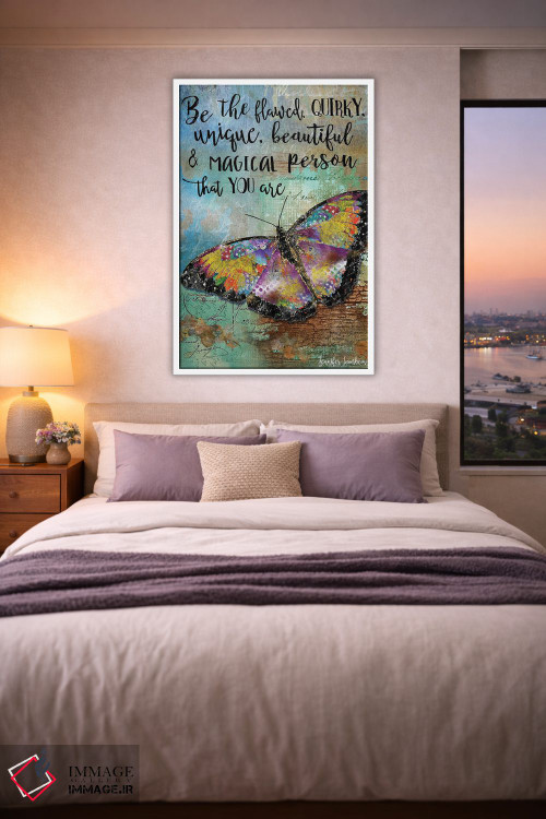 تابلو دکوراتیو پروانه ناقص باش اثر جنیفر لمباین - D5W