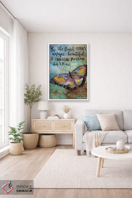 تابلو دکوراتیو پروانه ناقص باش اثر جنیفر لمباین - D4W