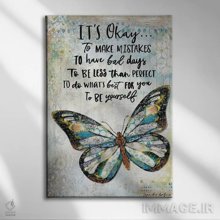 تابلو دکوراتیو اشکالی ندارد اثر جنیفر لمباین - نمای روبهرو روی دیوار