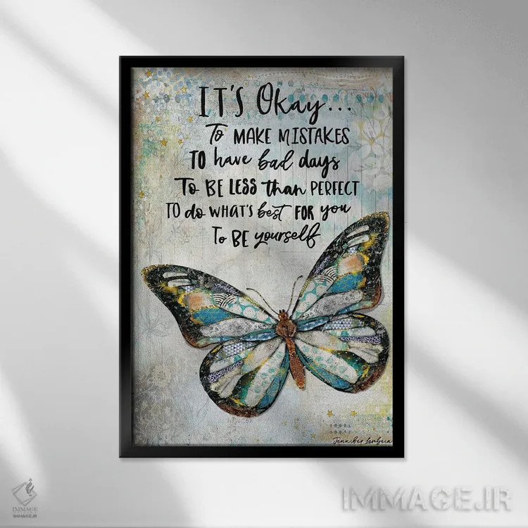 تابلو دکوراتیو اشکالی ندارد اثر جنیفر لمباین - نمای قابدار مشکی