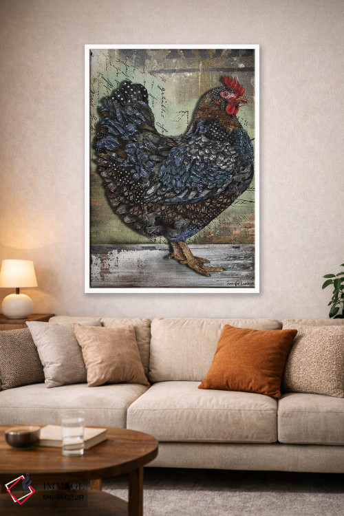 تابلو دکوراتیو مرغ صنعتی اثر جنیفر لمباین - D1W