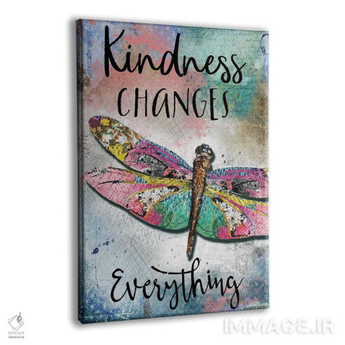 تابلو دکوراتیو مهربانی همه چیز را تغییر می دهد اثر جنیفر لمباین - نمای پرسپکتیو محصول