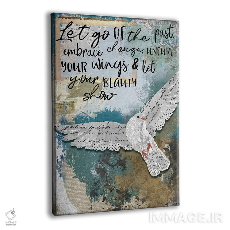 تابلو دکوراتیو رها کن اثر جنیفر لمباین - نمای پرسپکتیو محصول