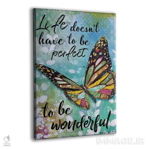 تابلو دکوراتیو زندگی لازم نیست کامل باشد اثر جنیفر لمباین - نمای پرسپکتیو محصول