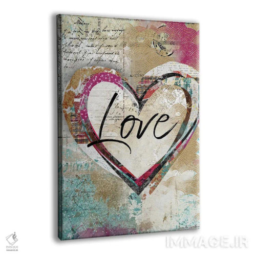تابلو دکوراتیو قلب عاشق اثر جنیفر لمباین - نمای پرسپکتیو محصول