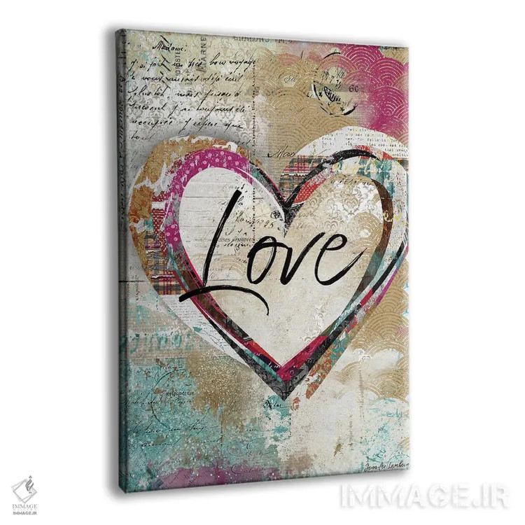 تابلو دکوراتیو قلب عاشق اثر جنیفر لمباین - نمای پرسپکتیو محصول