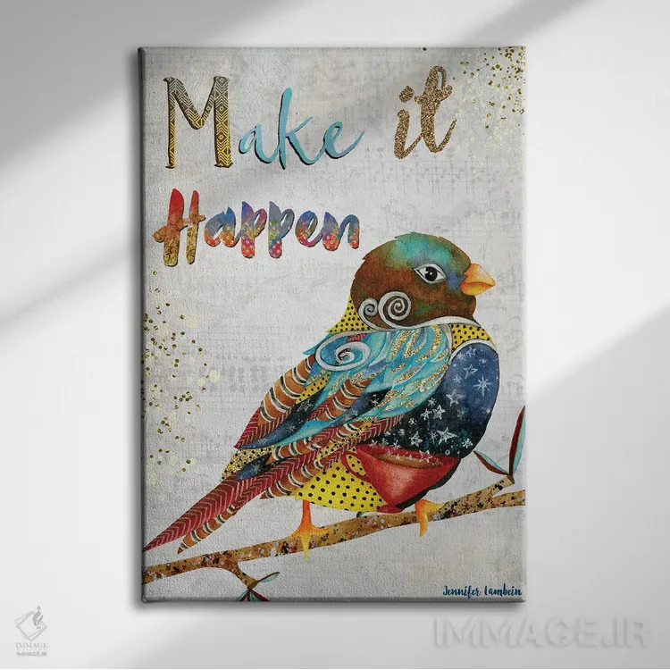 تابلو دکوراتیو عملی اش کن اثر جنیفر لمباین - نمای روبهرو روی دیوار