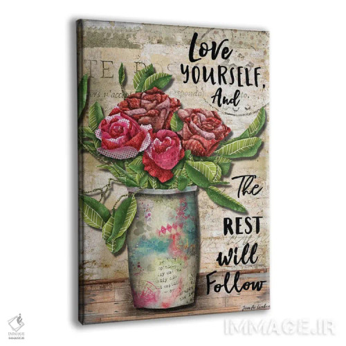 تابلو دکوراتیو خودت را دوست بدار اثر جنیفر لمباین - نمای پرسپکتیو محصول