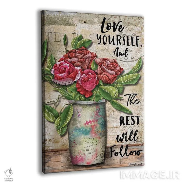 تابلو دکوراتیو خودت را دوست بدار اثر جنیفر لمباین - نمای پرسپکتیو محصول