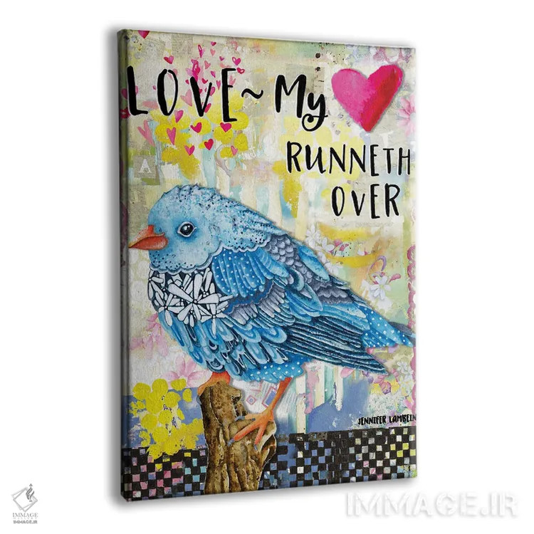 تابلو دکوراتیو My Cup Runneth Over,عشق، جام حیاتم لبریز است اثر جنیفر لمباین - نمای پرسپکتیو محصول