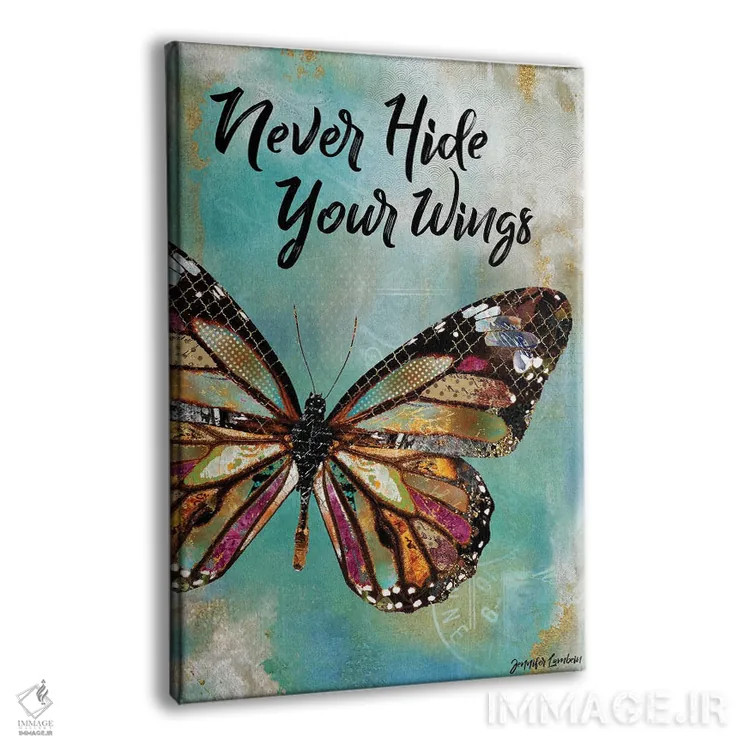 تابلو دکوراتیو هرگز بال هایت را پنهان نکن اثر جنیفر لمباین - نمای پرسپکتیو محصول