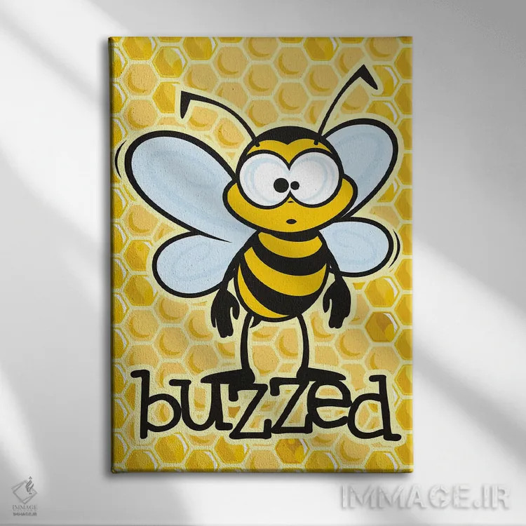 تابلو دکوراتیو سرخوش اثر جیمز لی - نمای روبهرو روی دیوار