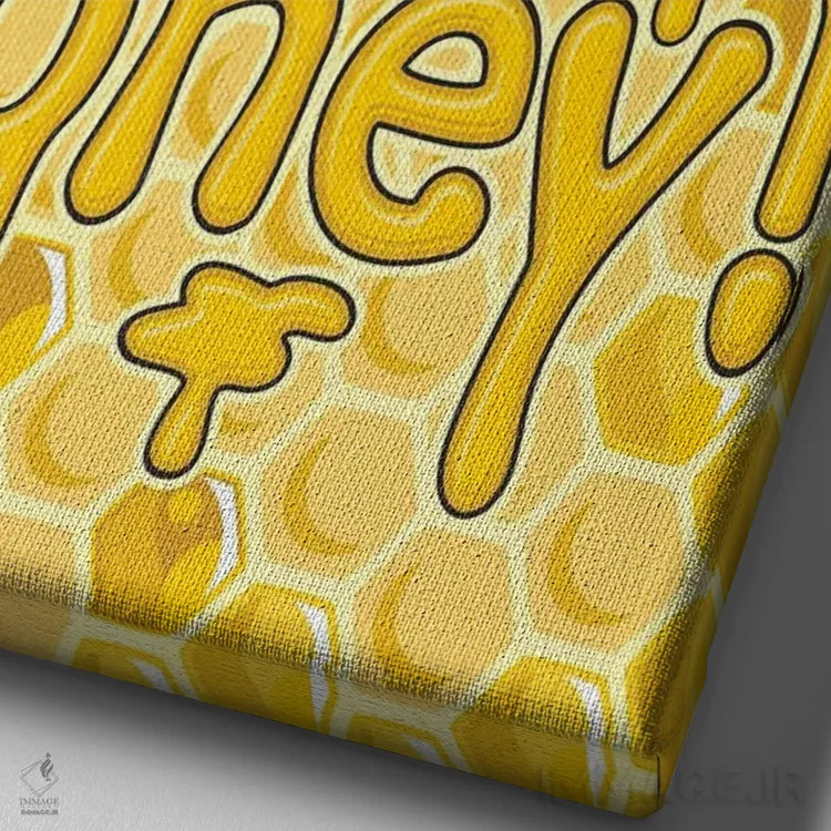 تابلو دکوراتیو زنبور من باش اثر جیمز لی - نمای نزدیک بافت بوم