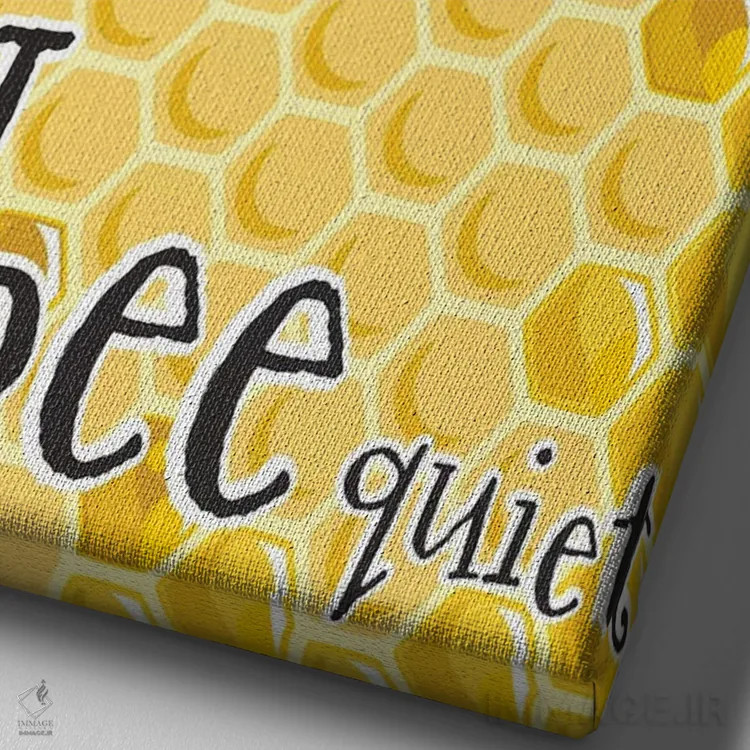 تابلو دکوراتیو لطفا آرام باشید اثر جیمز لی - نمای نزدیک بافت بوم