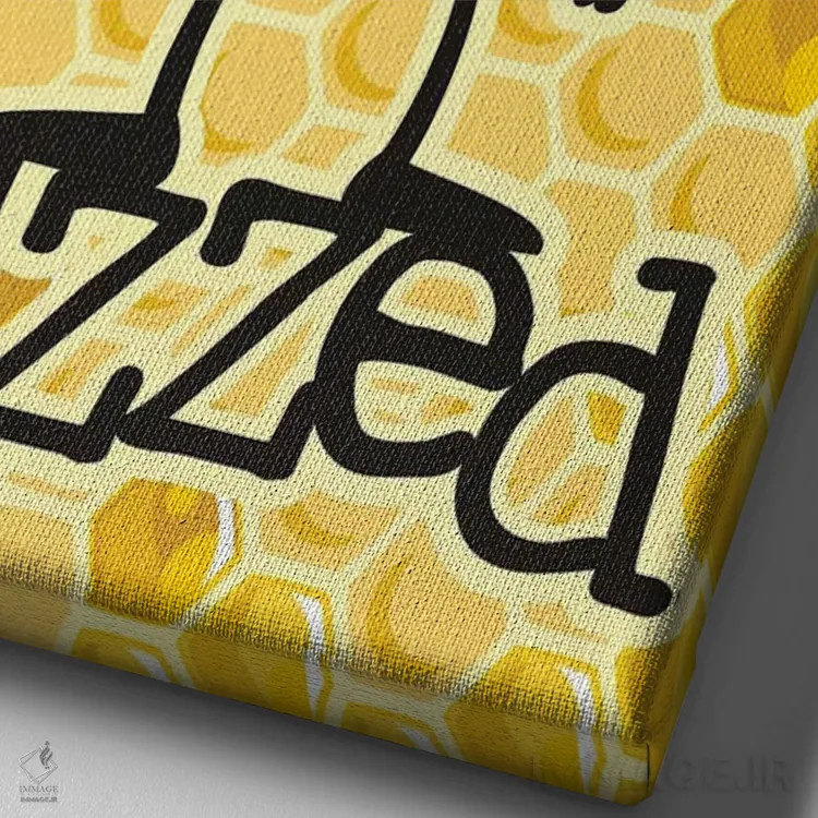 تابلو دکوراتیو سرخوش اثر جیمز لی - نمای نزدیک بافت بوم