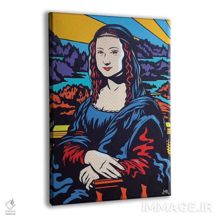 تابلو دکوراتیو مونالیزای پاپ اثر جیمز لی - نمای پرسپکتیو محصول