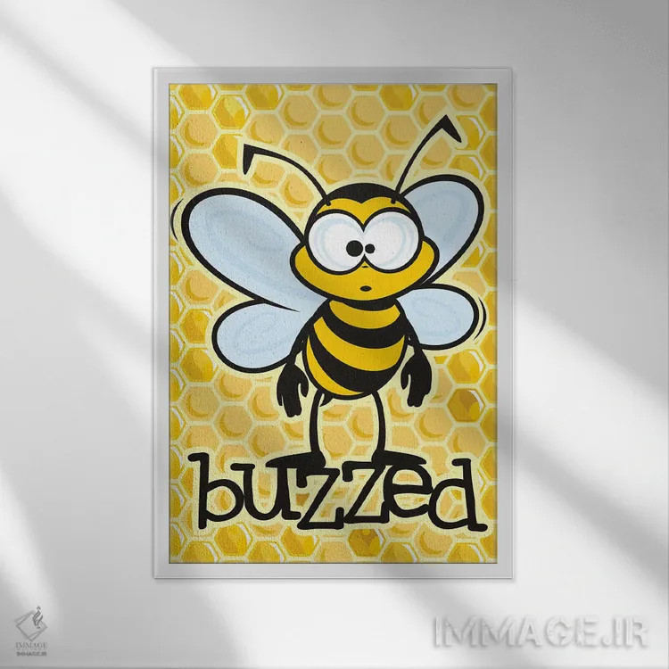 تابلو دکوراتیو سرخوش اثر جیمز لی - نمای قابدار سفید