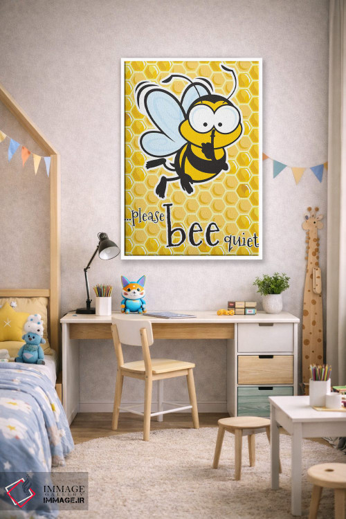 تابلو دکوراتیو لطفا آرام باشید اثر جیمز لی - D1W