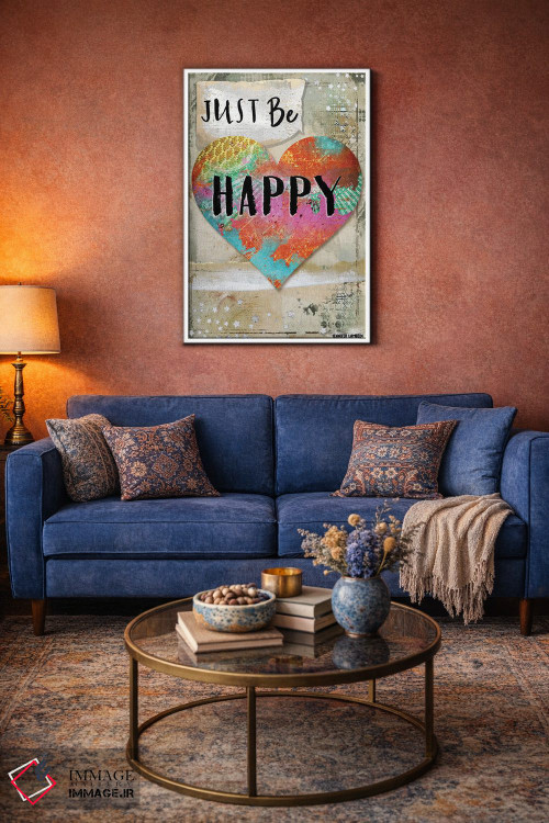 تابلو دکوراتیو فقط خوشحال باش اثر جنیفر لمباین - D3W
