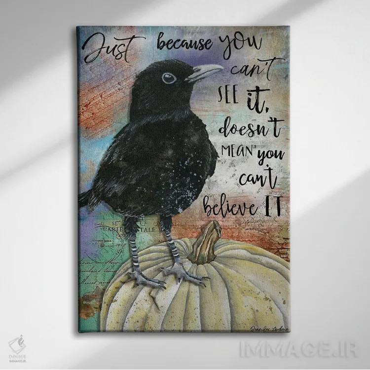 تابلو دکوراتیو فقط چون که اثر جنیفر لمباین - نمای روبهرو روی دیوار