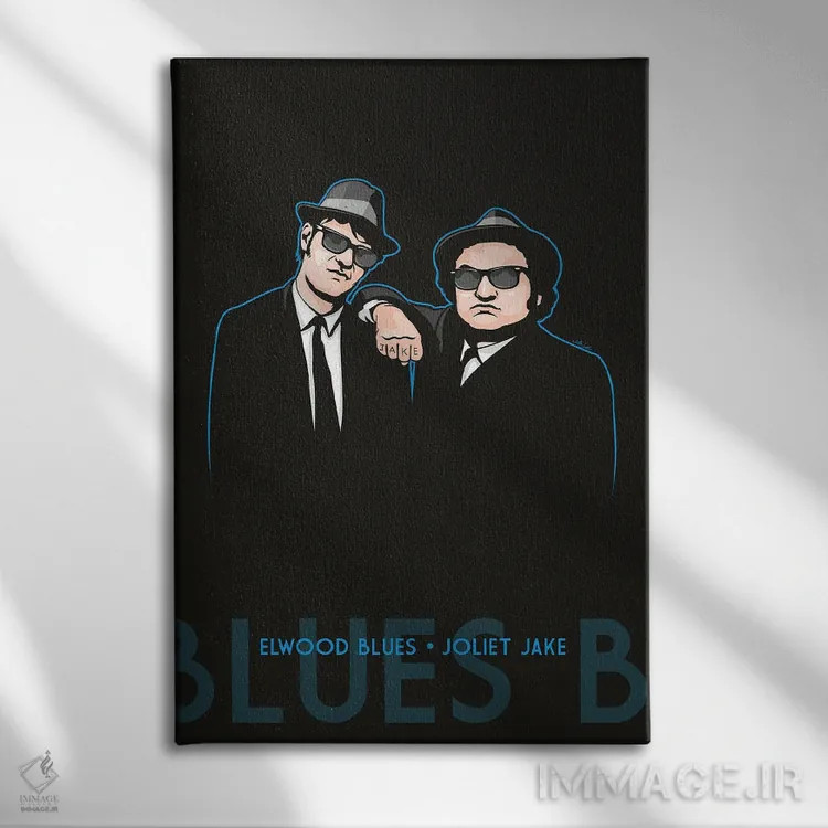 تابلو دکوراتیو الوود بلوز و جولیت جیک اثر جیمز لی - نمای روبهرو روی دیوار