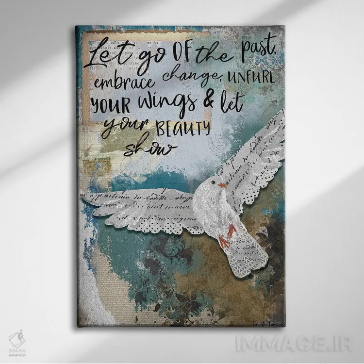 تابلو دکوراتیو رها کن اثر جنیفر لمباین - نمای روبهرو روی دیوار