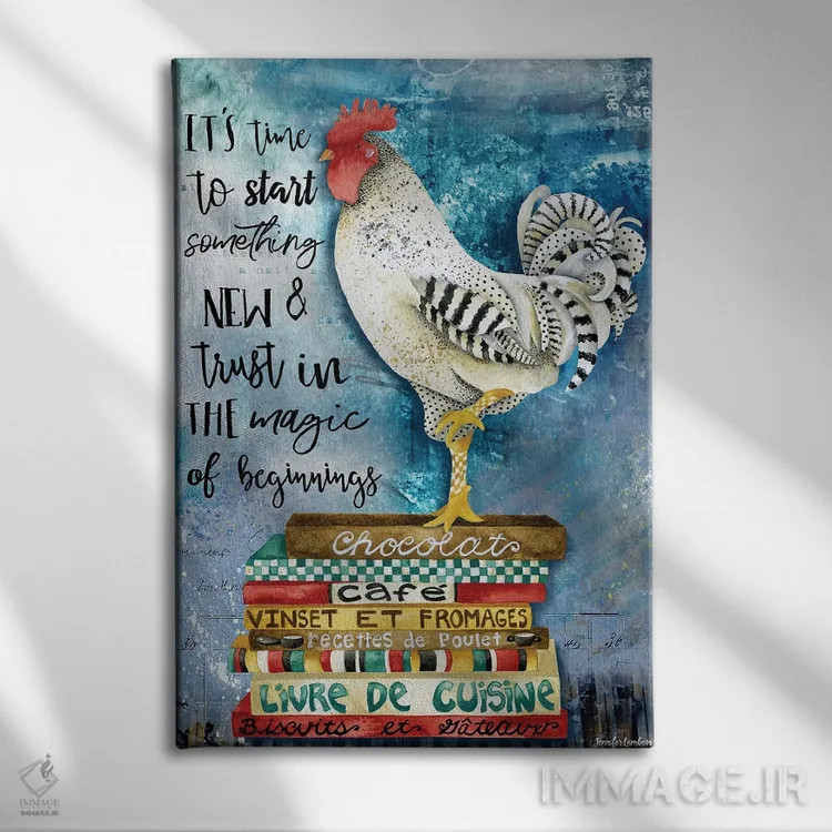 تابلو دکوراتیو وقتشه اثر جنیفر لمباین - نمای روبهرو روی دیوار