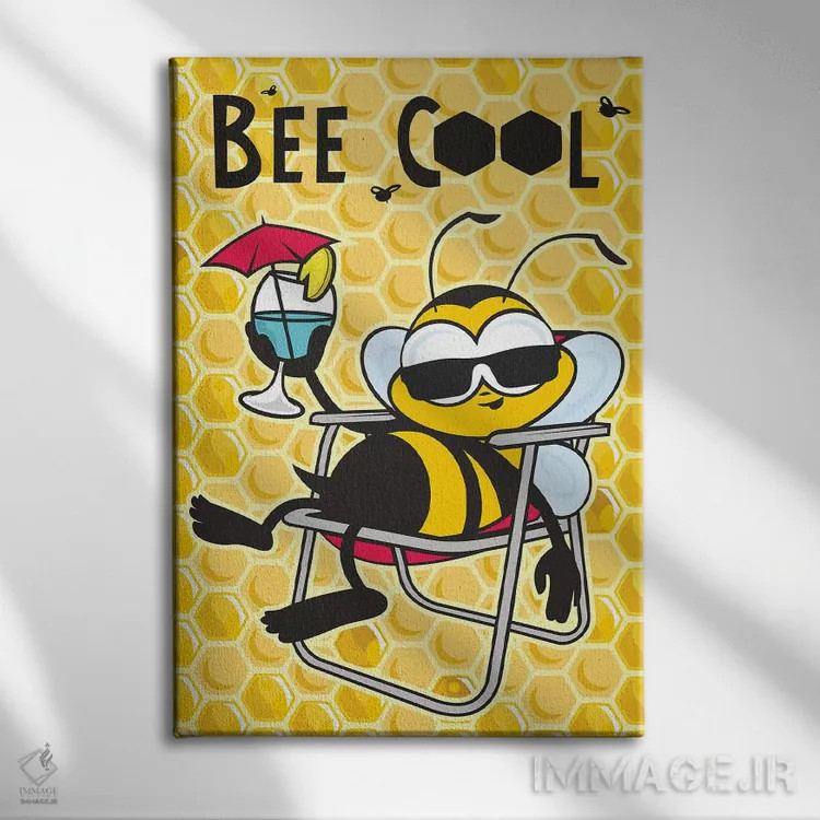 تابلو دکوراتیو زنبور باحال اثر جیمز لی - نمای روبهرو روی دیوار