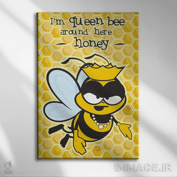 تابلو دکوراتیو ملکه زنبورها اثر جیمز لی - نمای روبهرو روی دیوار