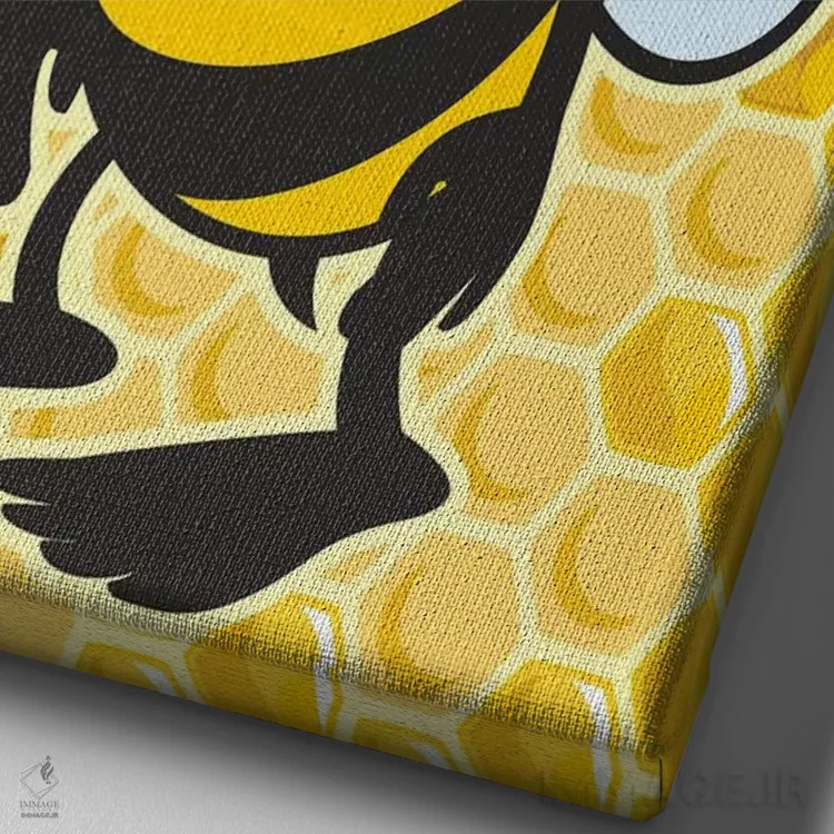 تابلو دکوراتیو گم شو اثر جیمز لی - نمای نزدیک بافت بوم