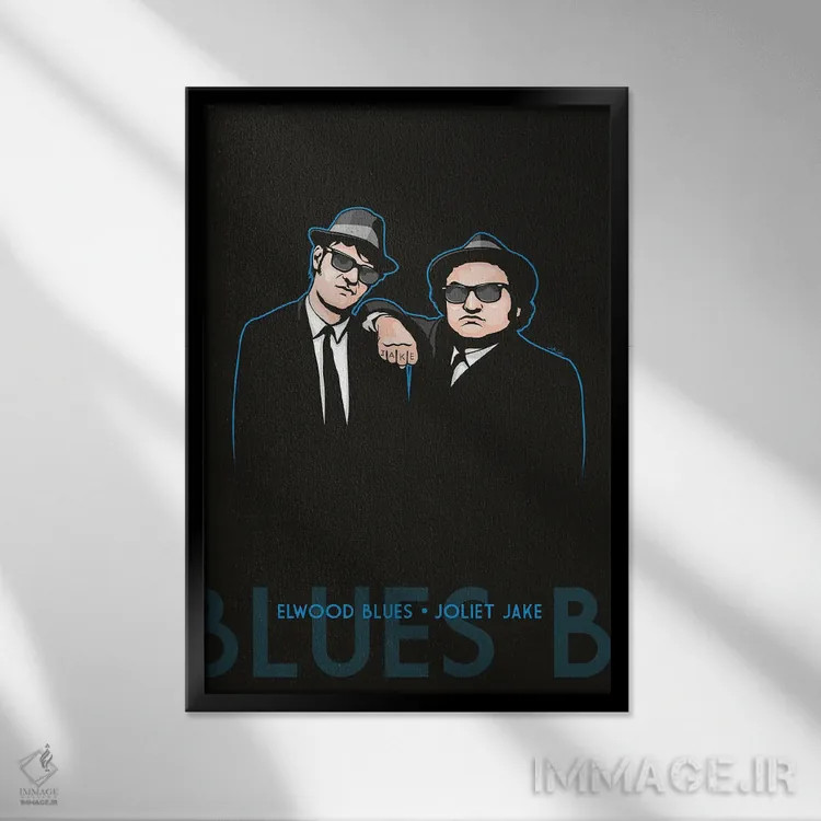 تابلو دکوراتیو الوود بلوز و جولیت جیک اثر جیمز لی - نمای قابدار مشکی