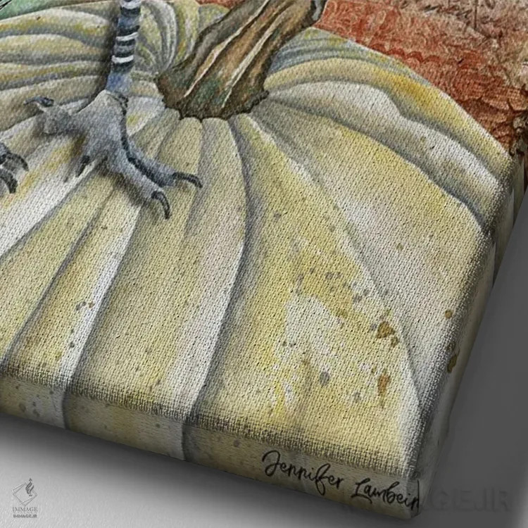 تابلو دکوراتیو فقط چون که اثر جنیفر لمباین - نمای نزدیک بافت بوم