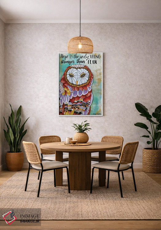 تابلو دکوراتیو جغد امید اثر جنیفر لمباین - D3W