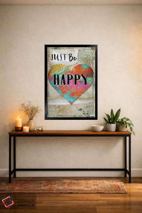تابلو دکوراتیو فقط خوشحال باش اثر جنیفر لمباین - D5B