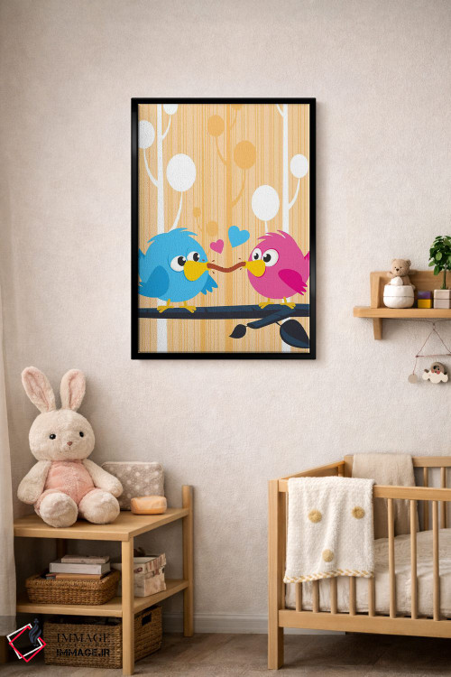 تابلو دکوراتیو مرغ های عشق اثر جیمز لی - D5B
