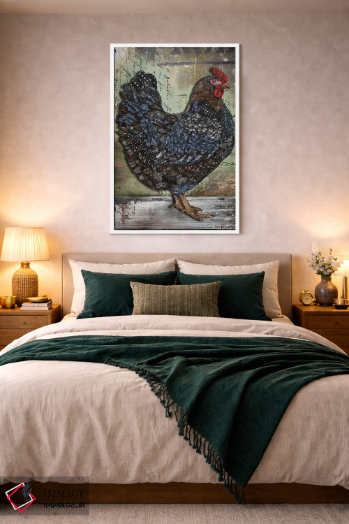 تابلو دکوراتیو مرغ صنعتی اثر جنیفر لمباین - D3W