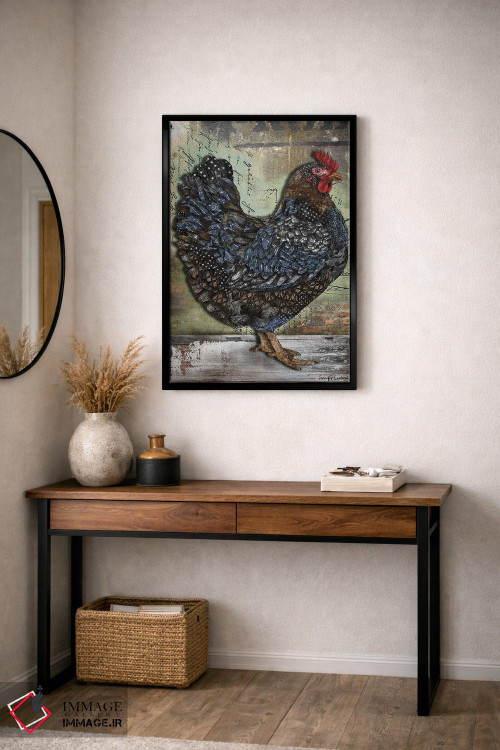 تابلو دکوراتیو مرغ صنعتی اثر جنیفر لمباین - D5B