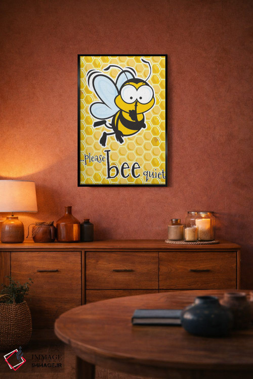 تابلو دکوراتیو لطفا آرام باشید اثر جیمز لی - D6B