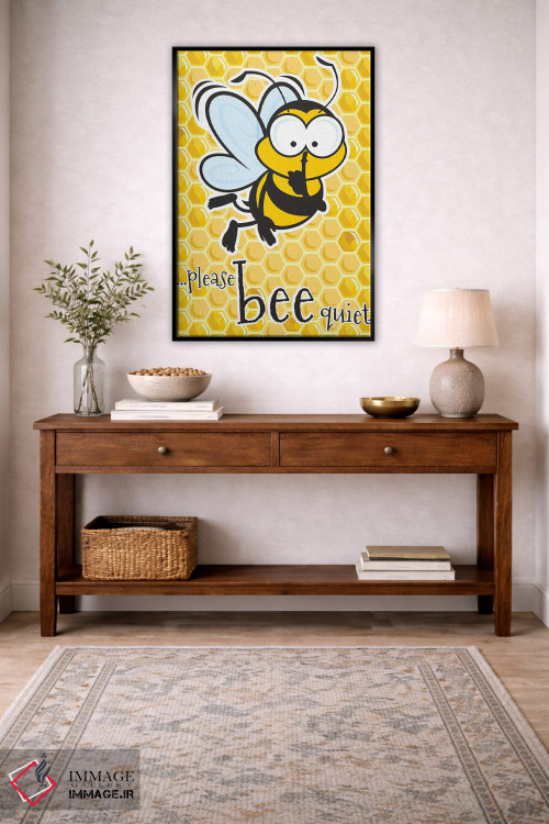 تابلو دکوراتیو لطفا آرام باشید اثر جیمز لی - D5B