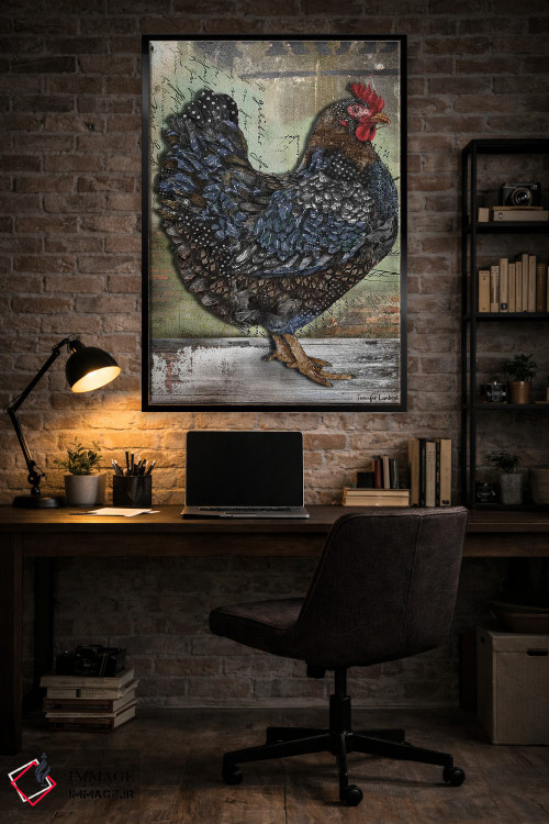 تابلو دکوراتیو مرغ صنعتی اثر جنیفر لمباین - D6B